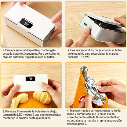 Mini Sellador de Bolsas Recargable