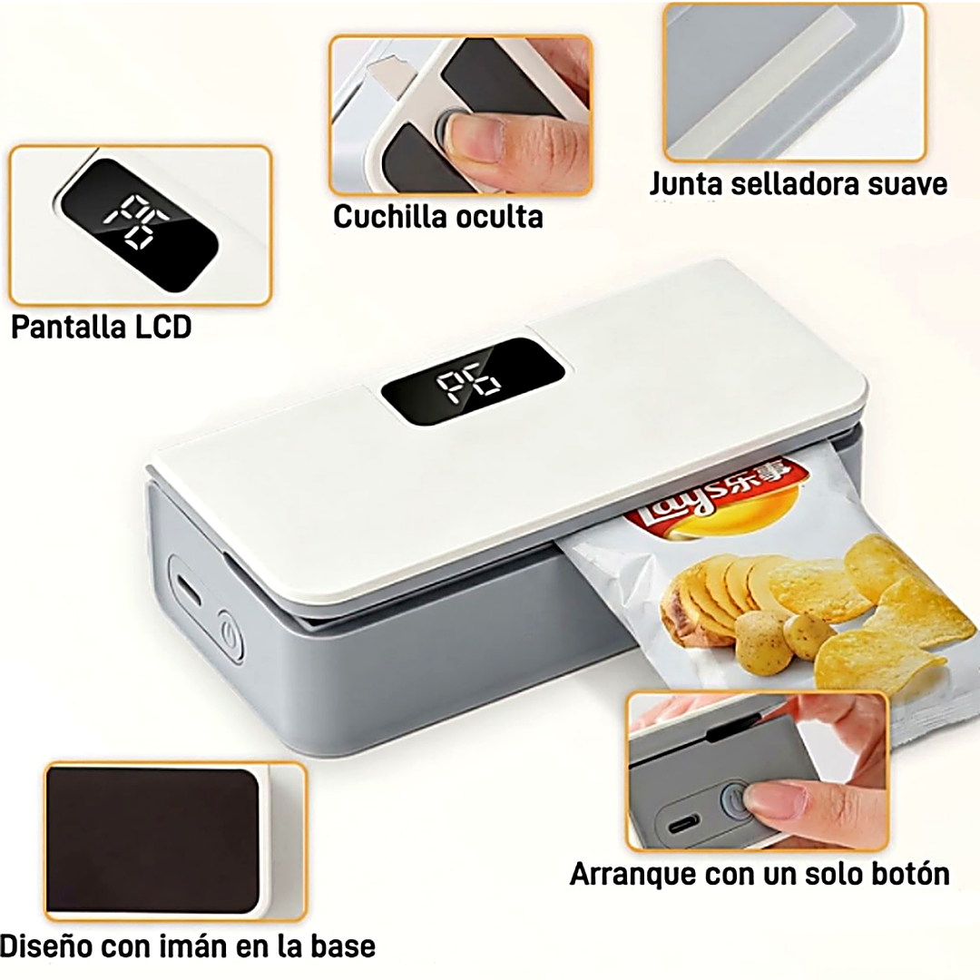 Mini Sellador de Bolsas Recargable