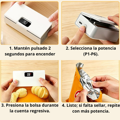 Mini Sellador de Bolsas Recargable